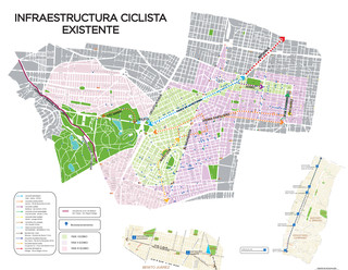 Cycle routes, cycle paths, cycle lanes of Mexico City